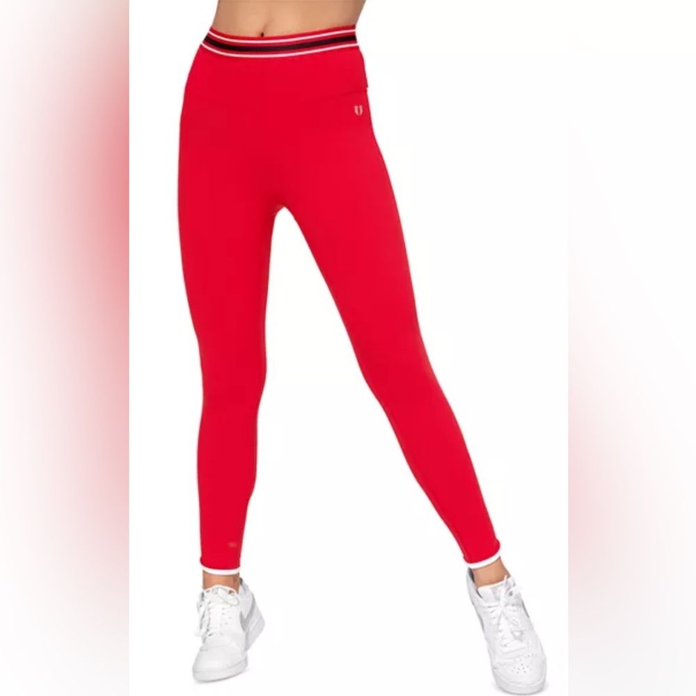 Eleven Venus Williams Red Retro Daze Legging&White Love to Love Ribbed Tee M NWT